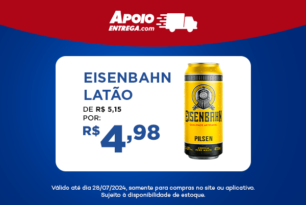 Heineken: Eisenbahn Latão de R$ 5,15 por R$ 4,98